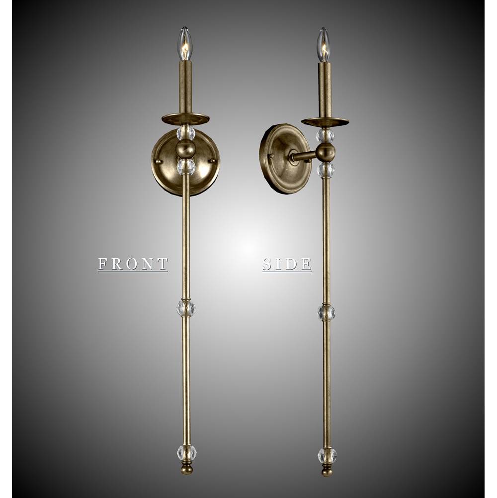 American Brass And Crystal Magro 1 Light Magro Extended Wall Sconce