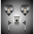 American Brass And Crystal Magro 2 Light Magro Globe Wall Sconce
