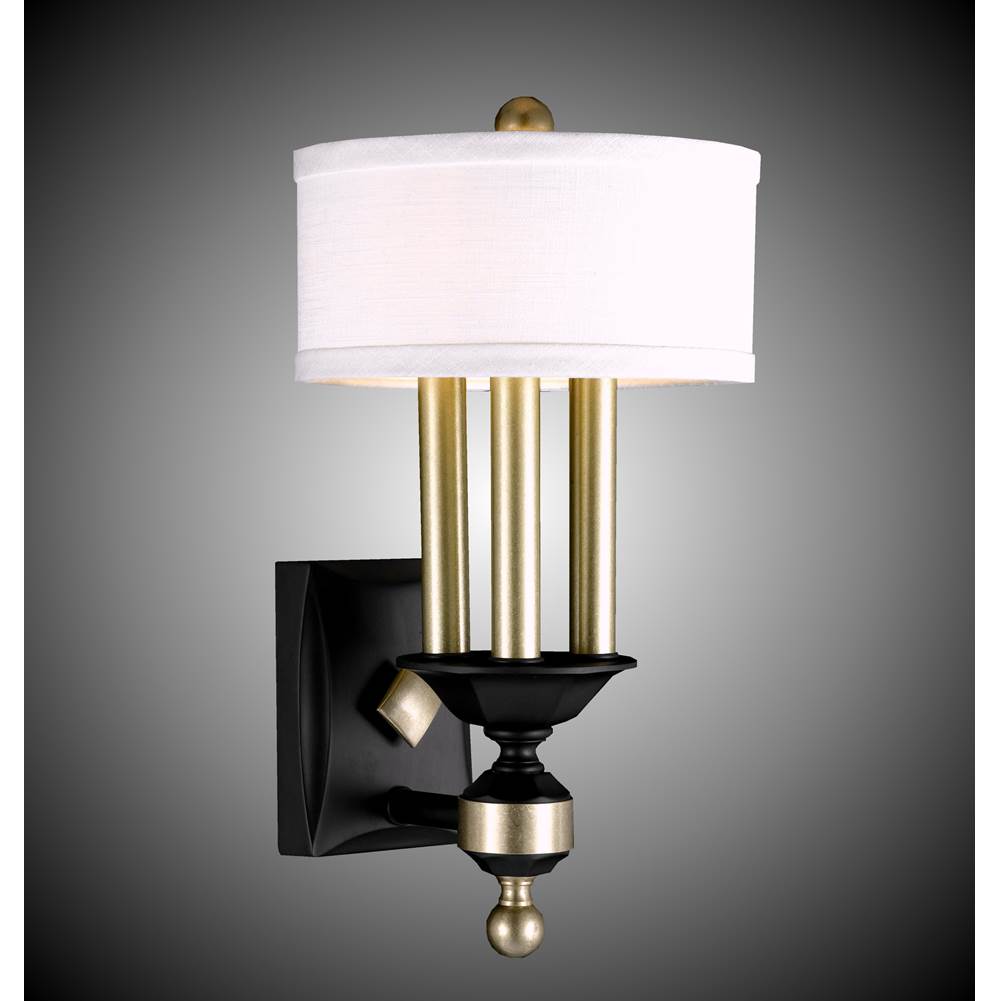 American Brass And Crystal Kensington 4 Light Kensington Extened Wall Sconce With Shade
