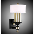 American Brass And Crystal Kensington 4 Light Kensington Extened Wall Sconce With Shade