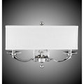 American Brass And Crystal Kensington 2 Light Kensington Wall Sconce With Rectangular Shade