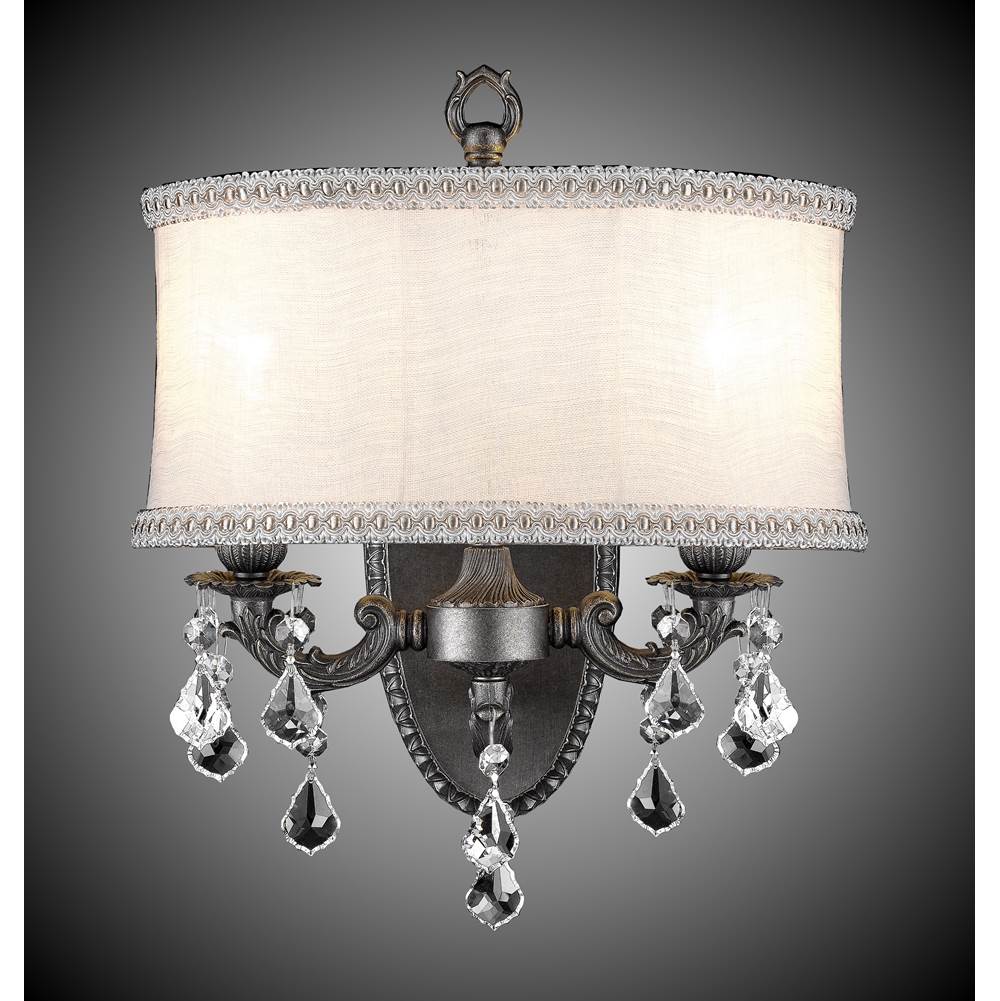 American Brass And Crystal Llydia 2 Light Llydia Wall Sconce