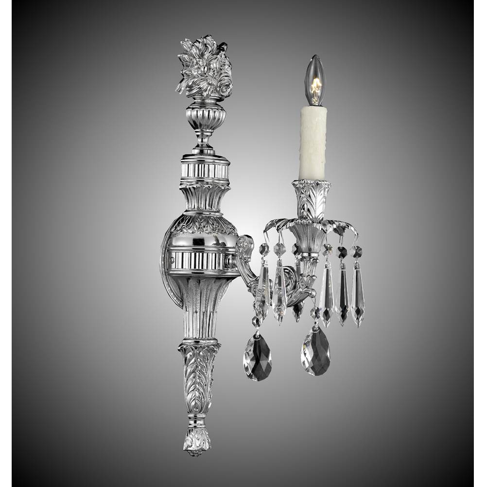 American Brass And Crystal Finisterra 1 Light Finisterra Torch Wall Sconce