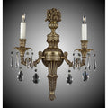 American Brass And Crystal Finisterra 2 Light Finisterra Torch Wall Sconce