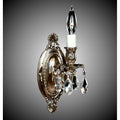 American Brass And Crystal Wall Sconce 1 Light Oblong Wall Sconce