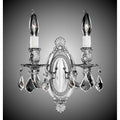 American Brass And Crystal Wall Sconce 2 Light Oblong Wall Sconce