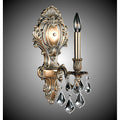 American Brass And Crystal Wall Sconce 1 Light Fleur-de-lis Medium Wall Sconce