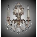 American Brass And Crystal Wall Sconce 3 Light Fleur-de-lis Medium Wall Sconce
