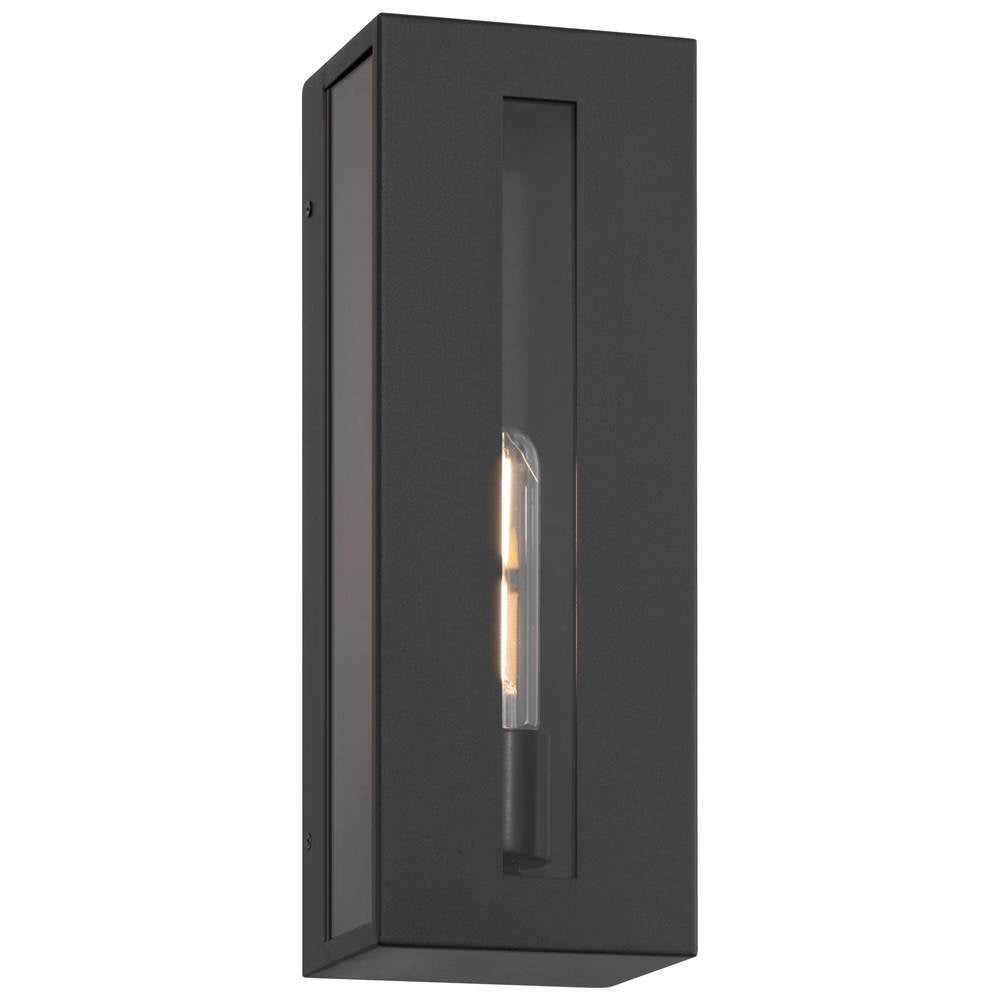 Access Lighting 19972MG-BL/CLR Black 1 Light Outdoor Wall Mount Image 1