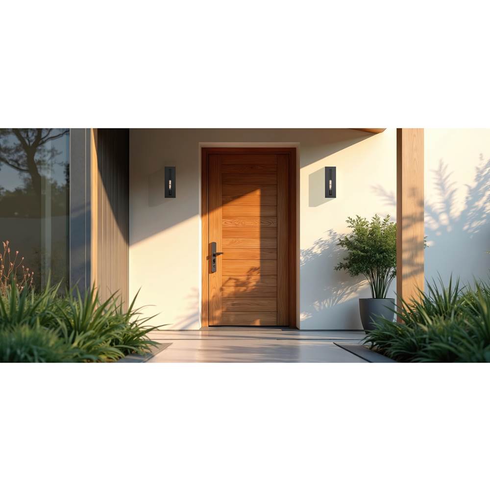 Access Lighting 19972MG-BL/CLR Black 1 Light Outdoor Wall Mount Image 2