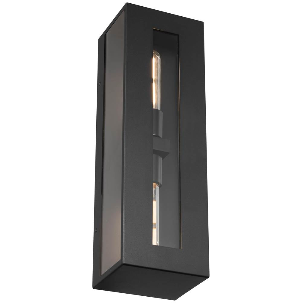 Access Lighting 19973MG-BL/CLR Black 2 Light Outdoor Wall Mount Image 5