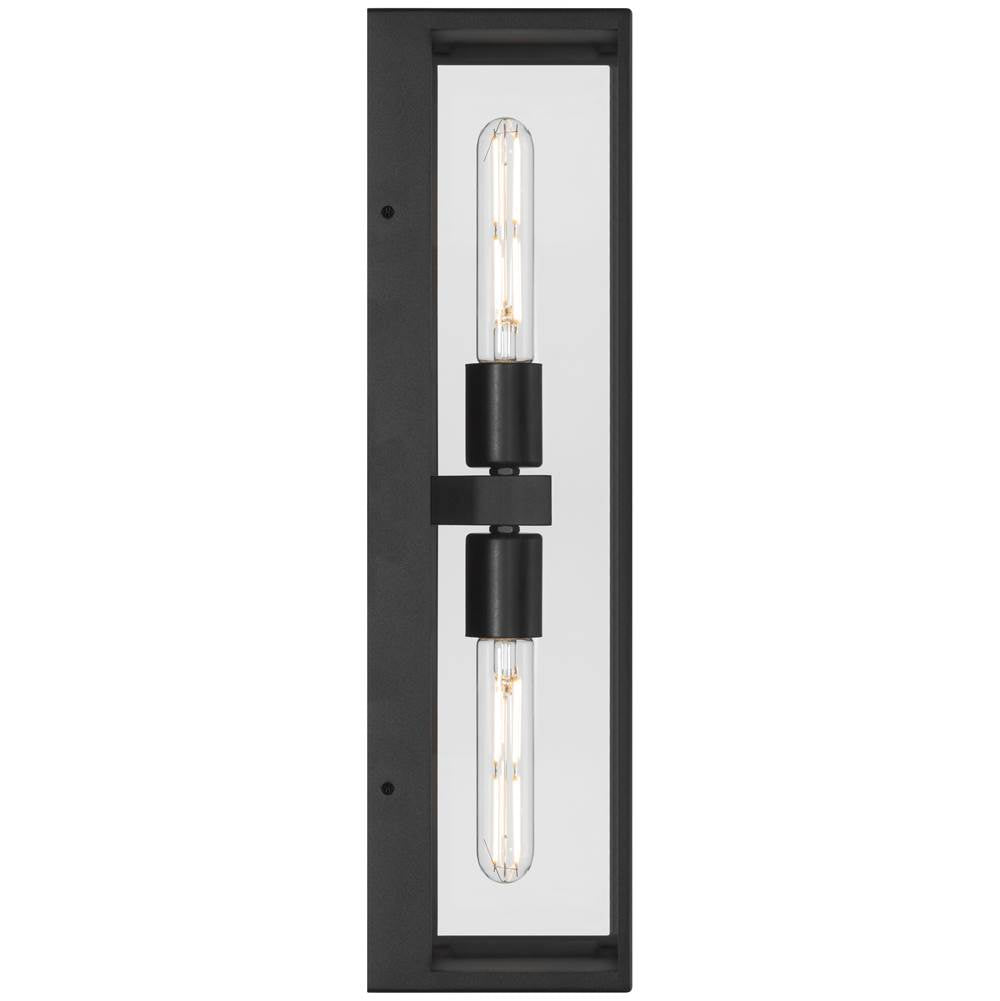 Access Lighting 19973MG-BL/CLR Black 2 Light Outdoor Wall Mount Image 4
