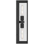 Access Lighting 19973MG-BL/CLR Black 2 Light Outdoor Wall Mount Image 4