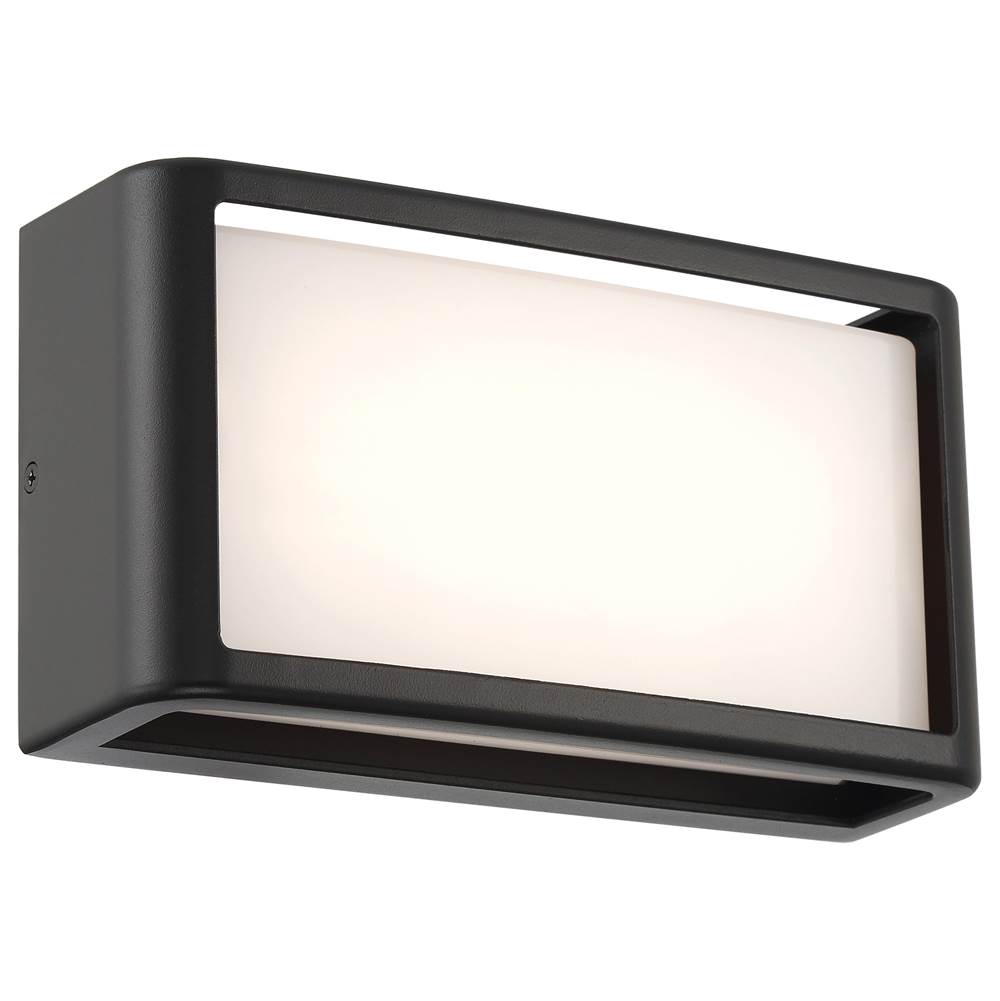 Access Lighting 20023LEDDMG-BL/ACR Black Malibu Outdoor Led Wall Mount Image 1