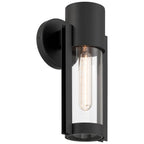 Access Lighting 20115LEDDMGLP-BL/CLR Black 1 Light Outdoor Wall Mount Image 1