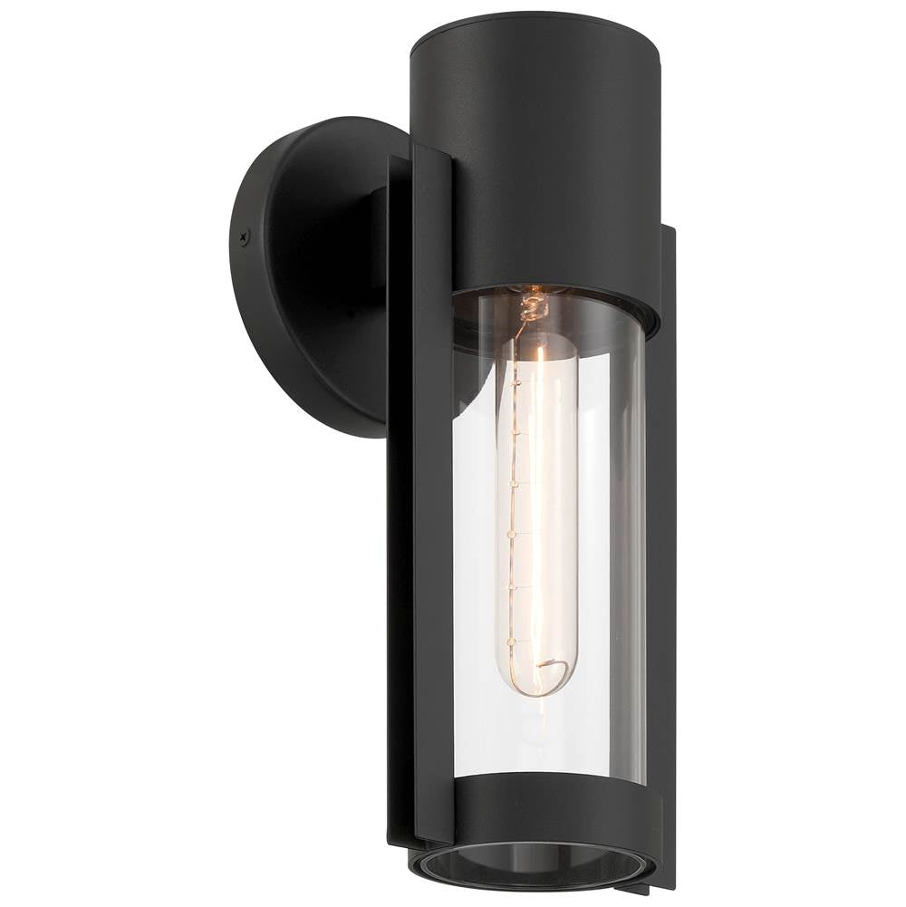 Access Lighting 20115LEDDMGLP-BL/CLR Black 1 Light Outdoor Wall Mount Image 1