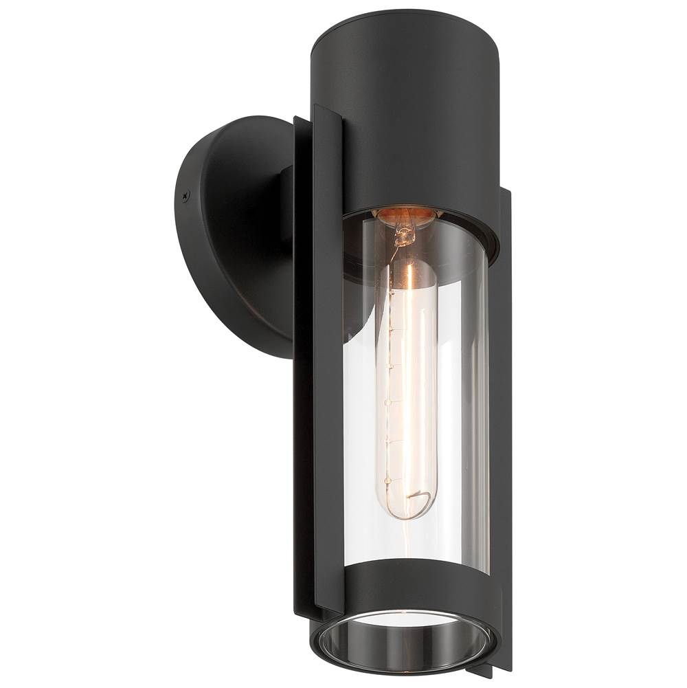 Access Lighting 20115LEDDMGLP-BL/CLR Black 1 Light Outdoor Wall Mount Image 5