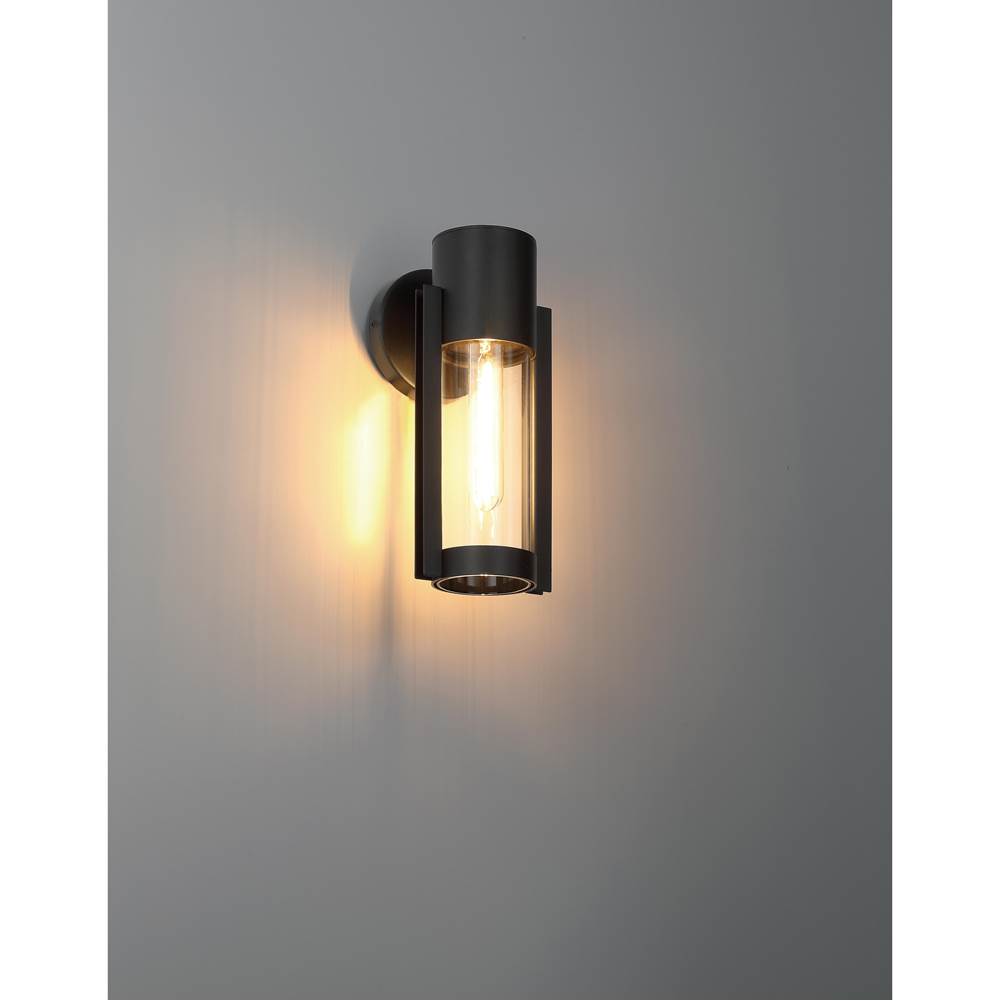 Access Lighting 20115LEDDMGLP-BL/CLR Black 1 Light Outdoor Wall Mount Image 2