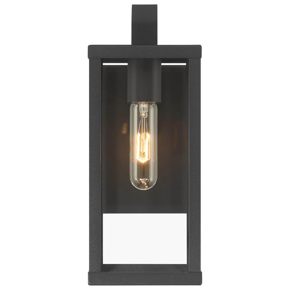 Access Lighting 20152MG-BL/CLR Black 1 Light Outdoor Wall Mount Image 2