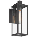 Access Lighting 20153MG-BL/CLR Black 1 Light Outdoor Wall Mount Image 1