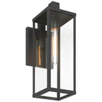 Access Lighting 20153MG-BL/CLR Black 1 Light Outdoor Wall Mount Image 7