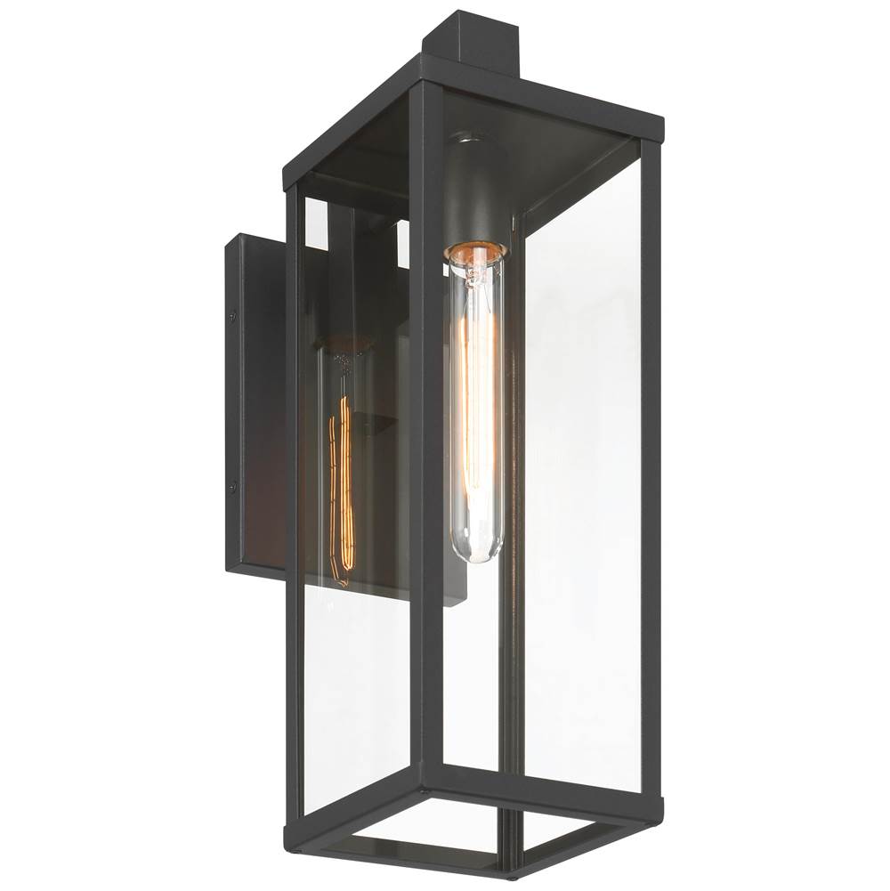 Access Lighting 20153MG-BL/CLR Black 1 Light Outdoor Wall Mount Image 7