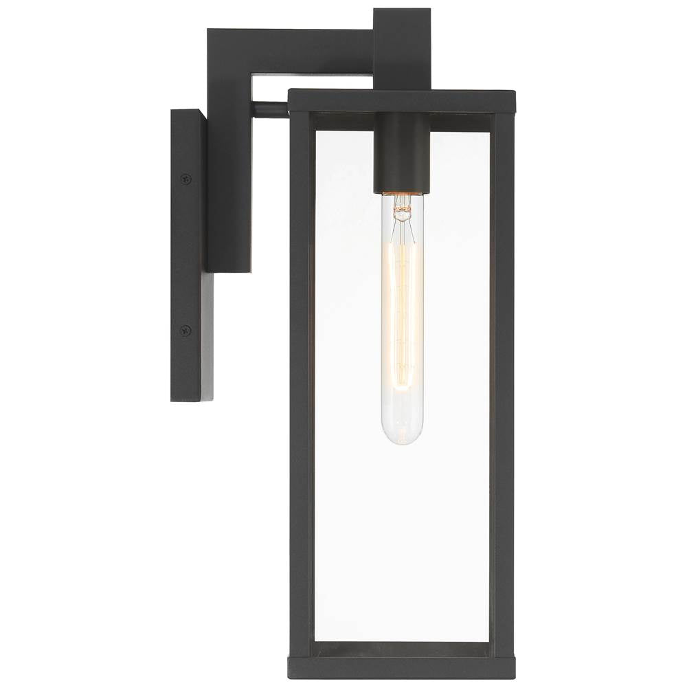 Access Lighting 20153MG-BL/CLR Black 1 Light Outdoor Wall Mount Image 6