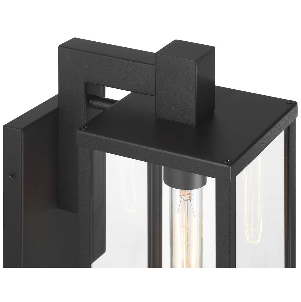 Access Lighting 20153MG-BL/CLR Black 1 Light Outdoor Wall Mount Image 5