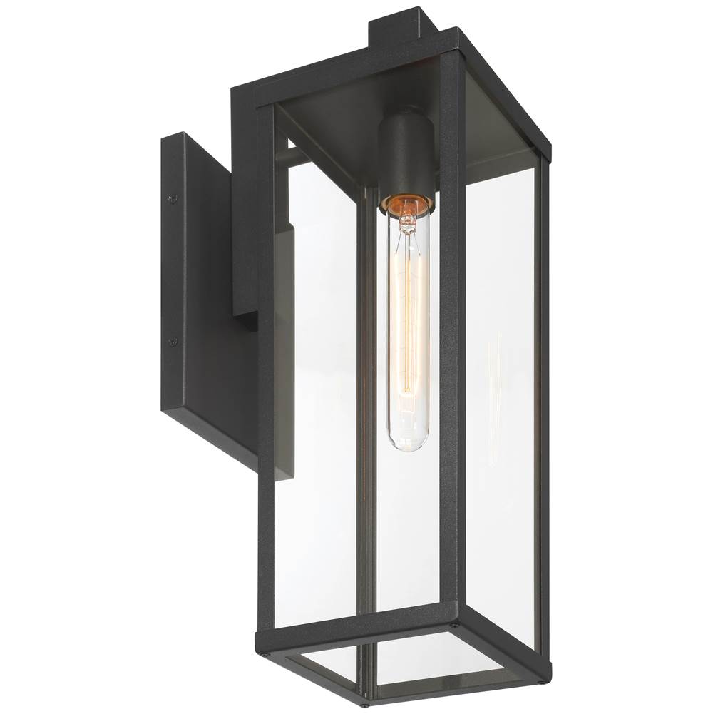 Access Lighting 20153MG-BL/CLR Black 1 Light Outdoor Wall Mount Image 4