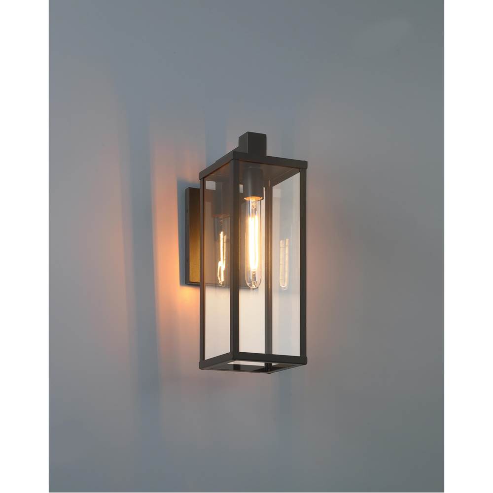 Access Lighting 20153MG-BL/CLR Black 1 Light Outdoor Wall Mount Image 3