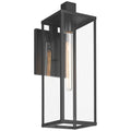 Access Lighting 20154MG-BL/CLR Black 1 Light Outdoor Wall Mount Image 1