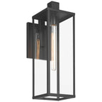 Access Lighting 20154MG-BL/CLR Black 1 Light Outdoor Wall Mount Image 1