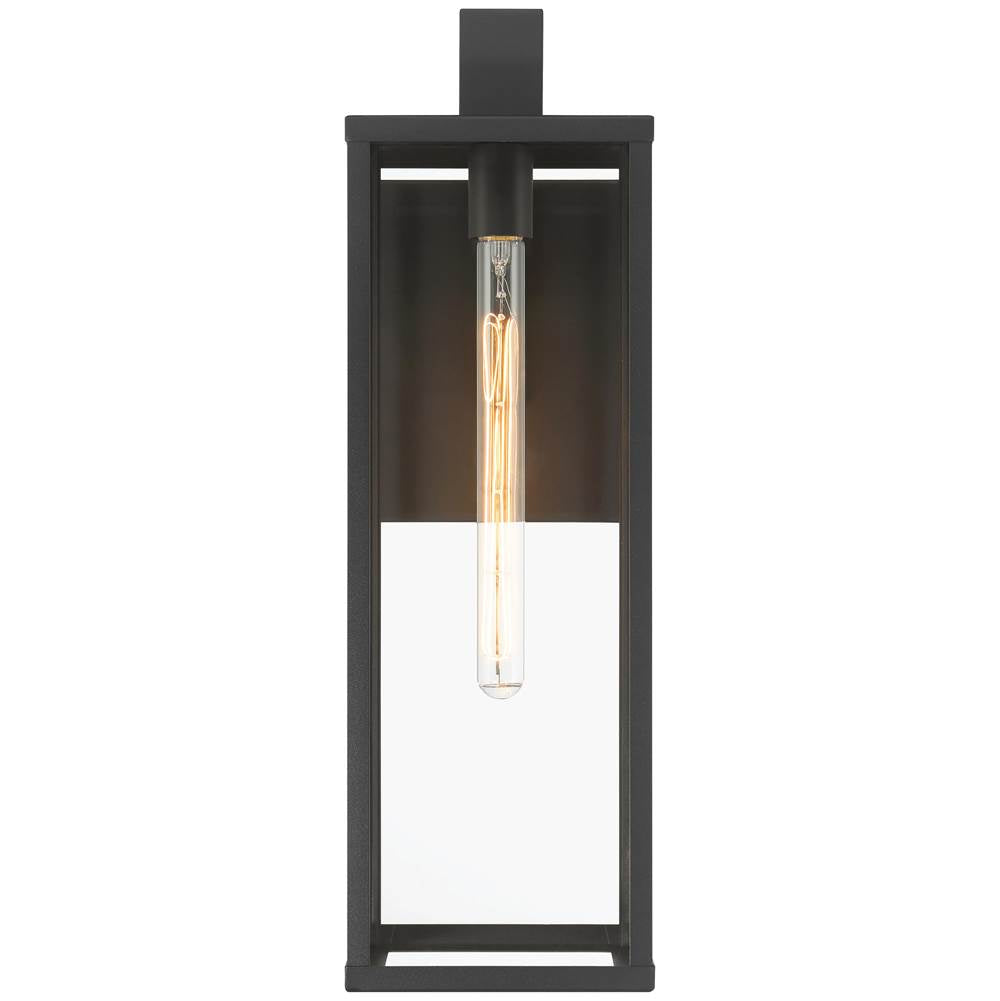 Access Lighting 20154MG-BL/CLR Black 1 Light Outdoor Wall Mount Image 7