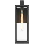 Access Lighting 20154MG-BL/CLR Black 1 Light Outdoor Wall Mount Image 7