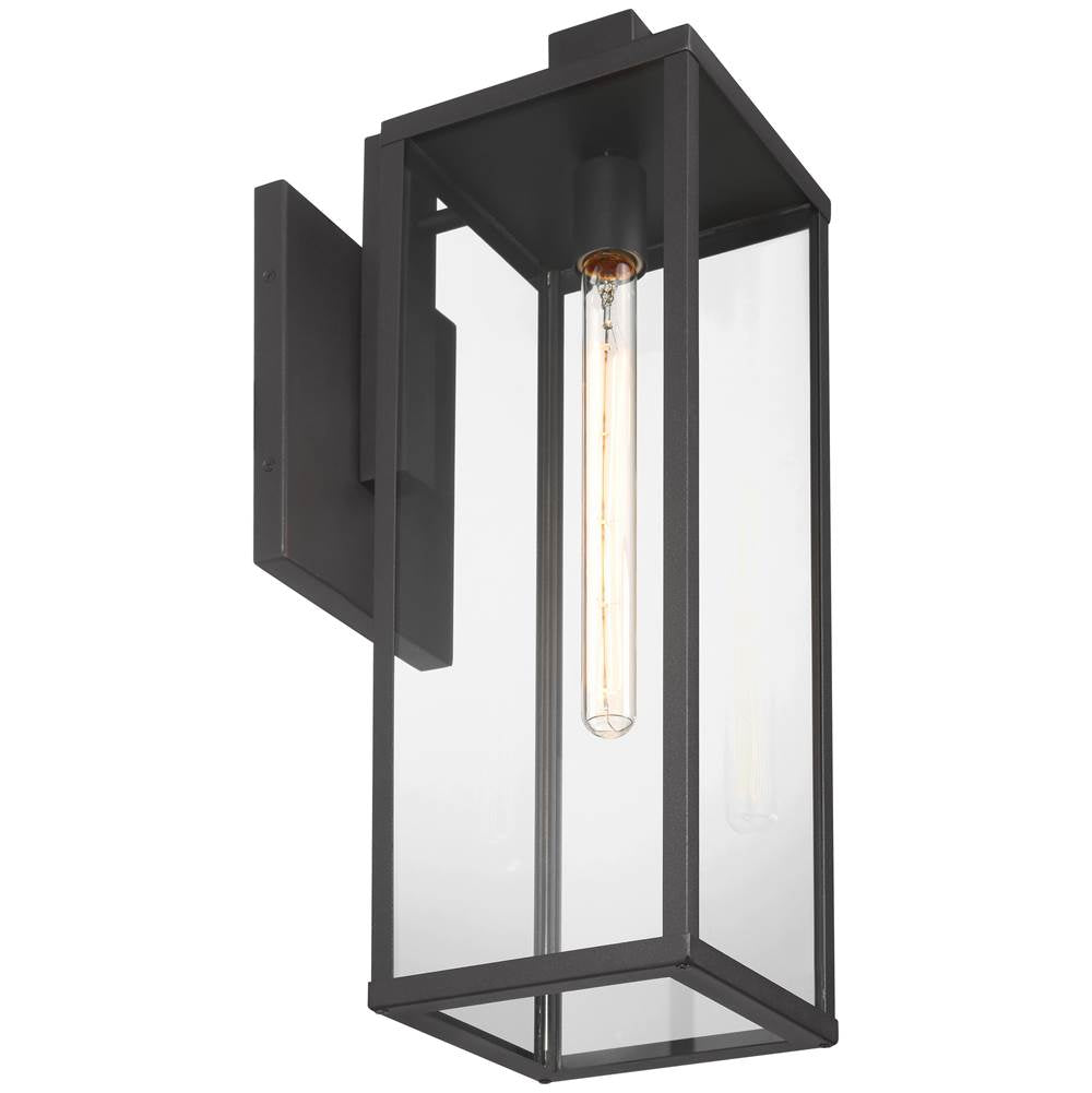 Access Lighting 20154MG-BL/CLR Black 1 Light Outdoor Wall Mount Image 3