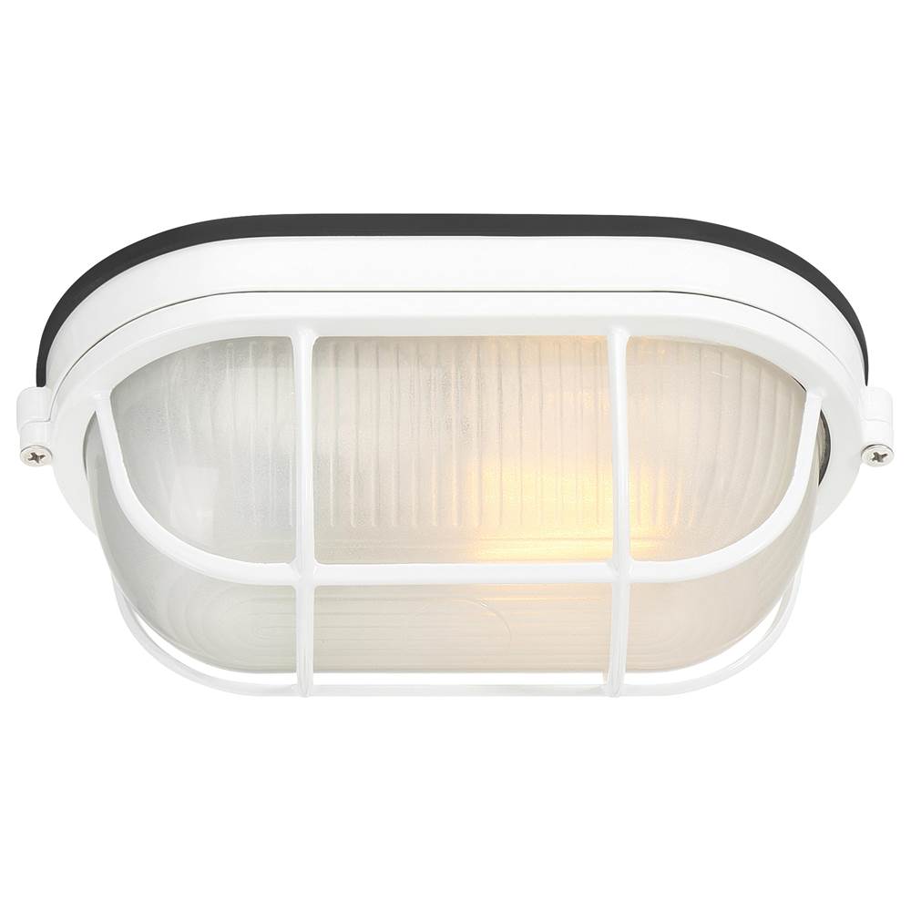 Access Lighting 20190MG-WH/FST White 1 Light Outdoor Bulkhead Image 4