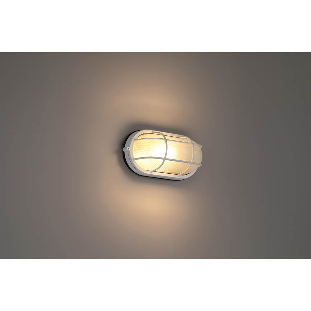 Access Lighting 20190MG-WH/FST White 1 Light Outdoor Bulkhead Image 3