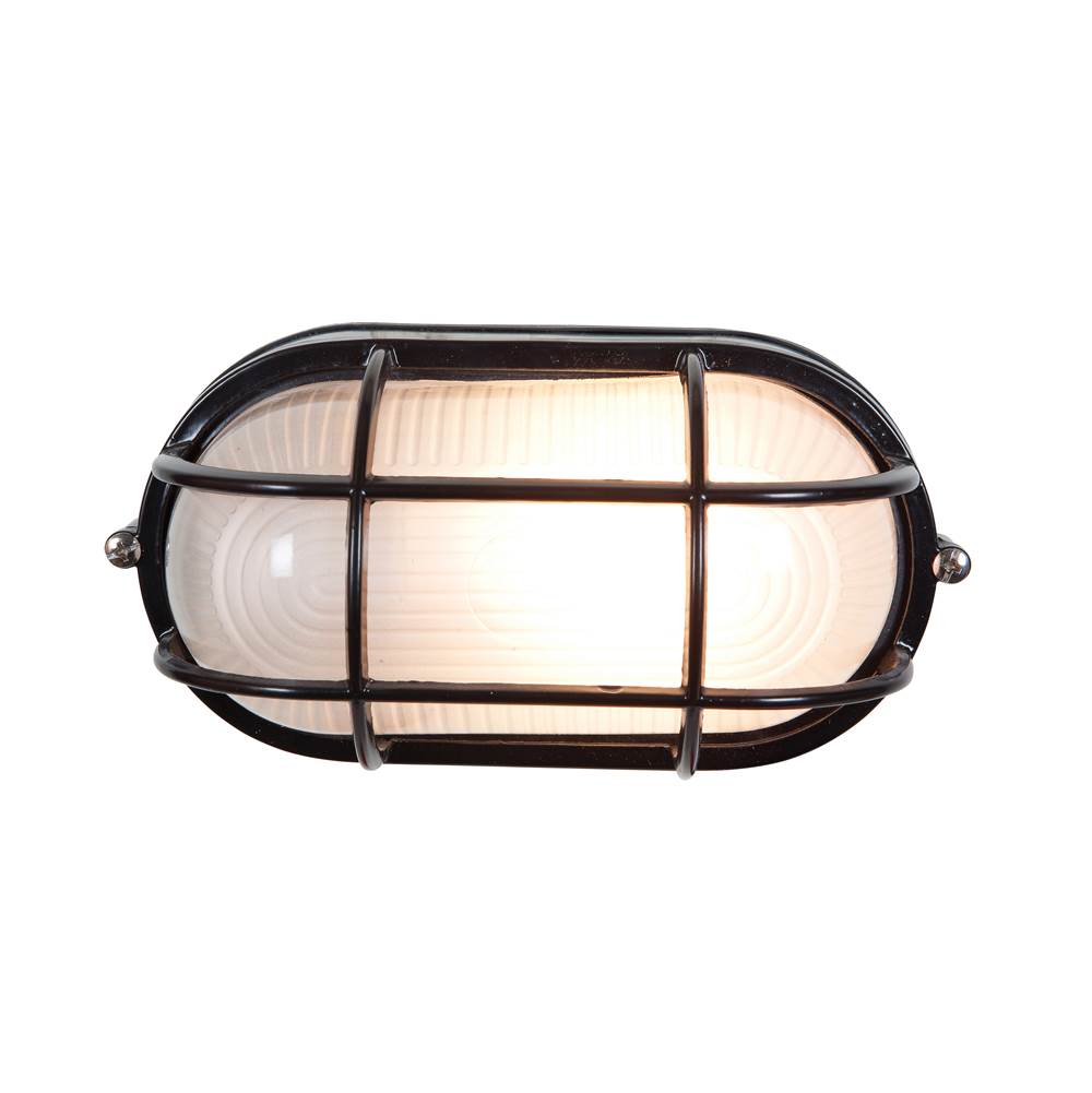 Access Lighting 20290-BL/FST Black 1 Light Outdoor Bulkhead Image 1