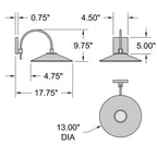 Access Lighting 20312LEDDMG-BL Black Outdoor Led Wall Mount Image 3