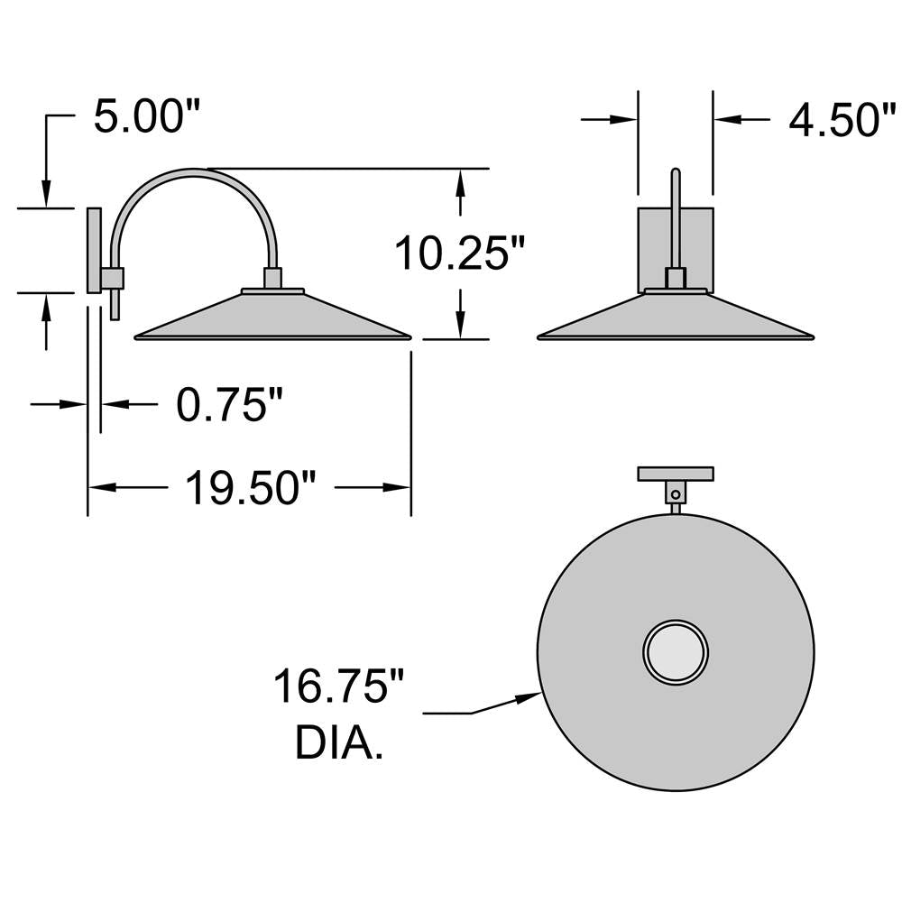 Access Lighting 20313LEDDMG-BL Black Outdoor Led Wall Mount Image 2