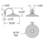 Access Lighting 20313LEDDMG-BL Black Outdoor Led Wall Mount Image 2