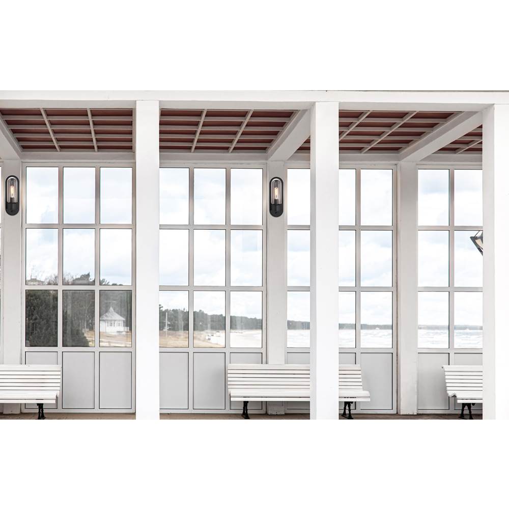 Access Lighting 20320MG-BL/CLR Black Outdoor Wall Mount Image 3