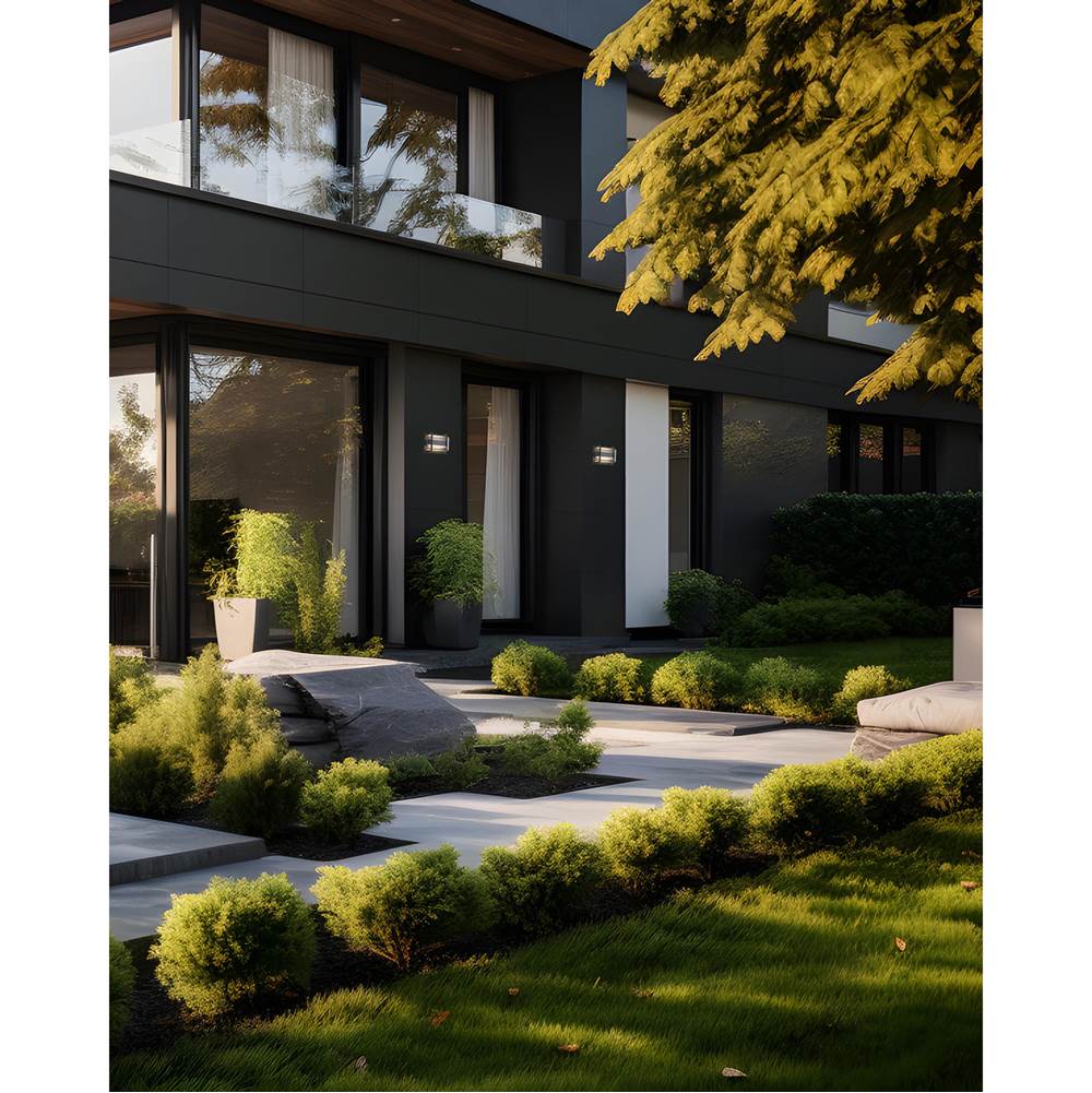 Access Lighting 20392LEDDMG-BL/CLR Black Bi-directional Outdoor Led Wall Mount Image 4