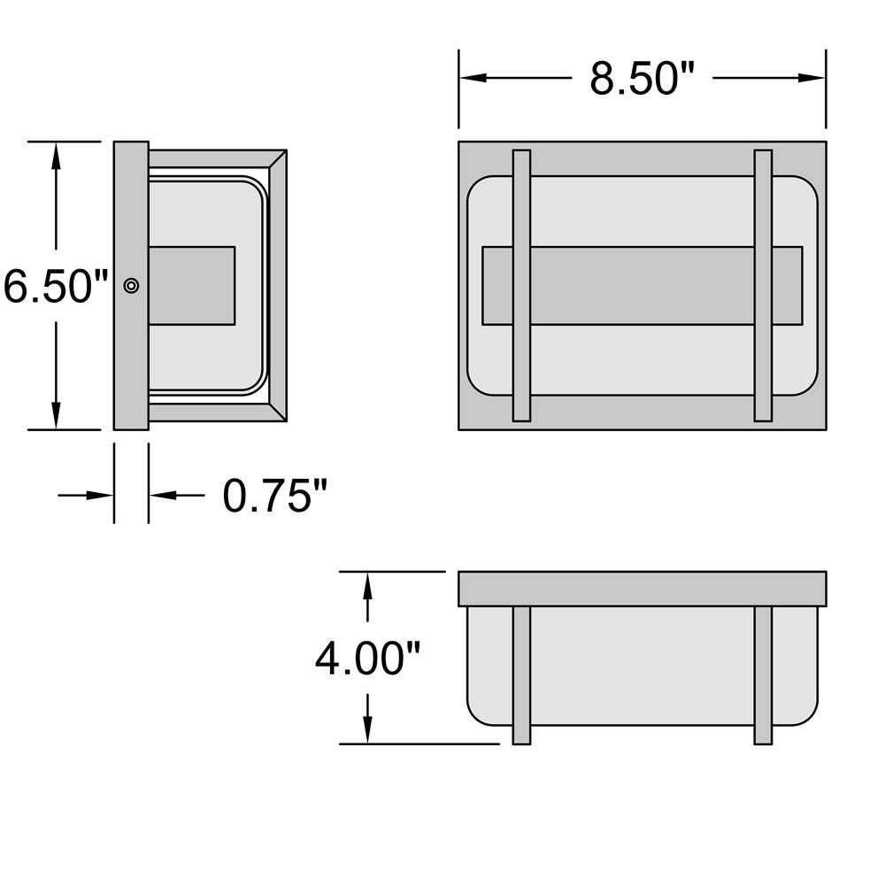 Access Lighting 20392LEDDMG-BL/CLR Black Bi-directional Outdoor Led Wall Mount Image 3