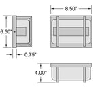 Access Lighting 20392LEDDMG-BL/CLR Black Bi-directional Outdoor Led Wall Mount Image 3