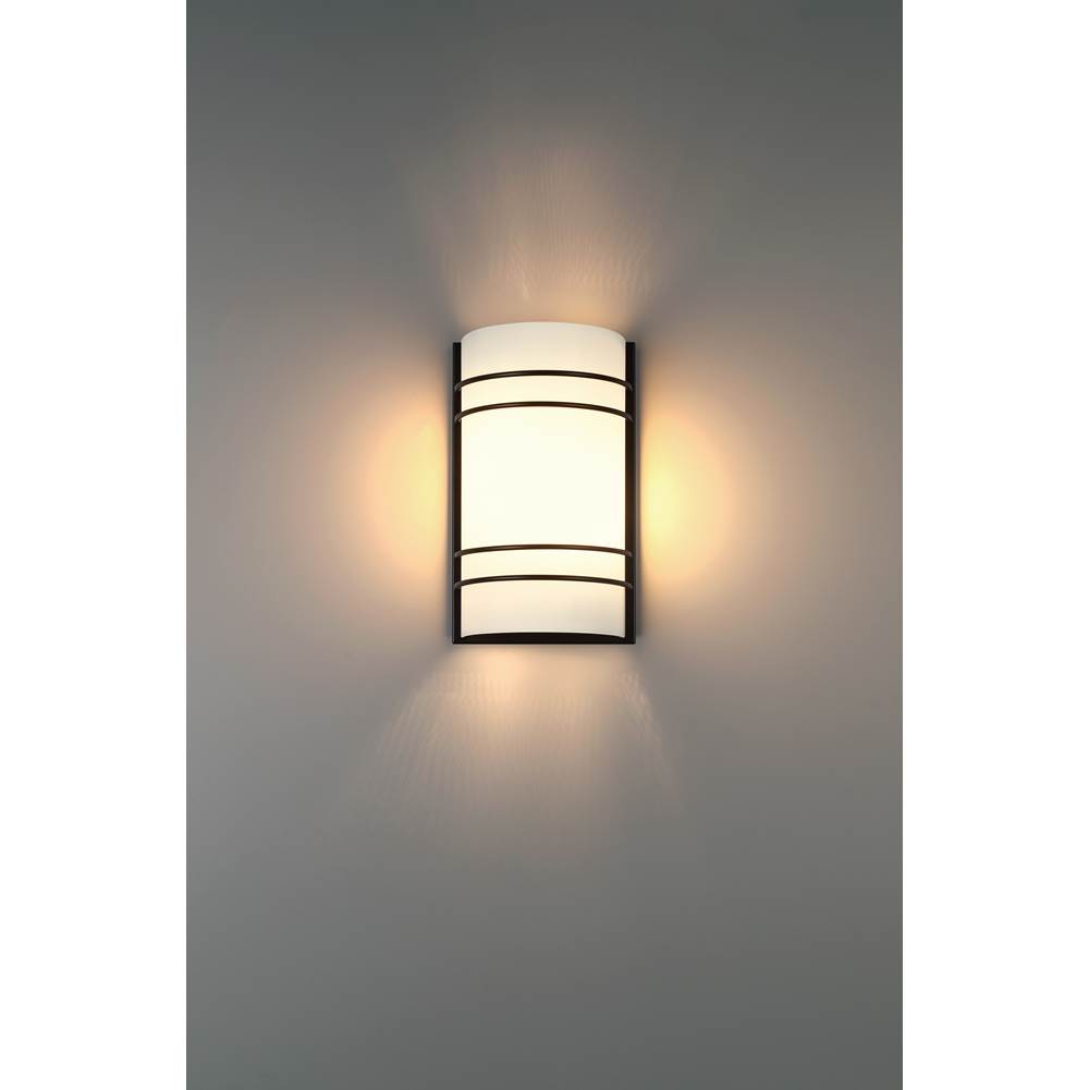 Access Lighting 20416LEDDLP-MBL/OPL Matte Black 2 Light Led Wall Sconce Image 2
