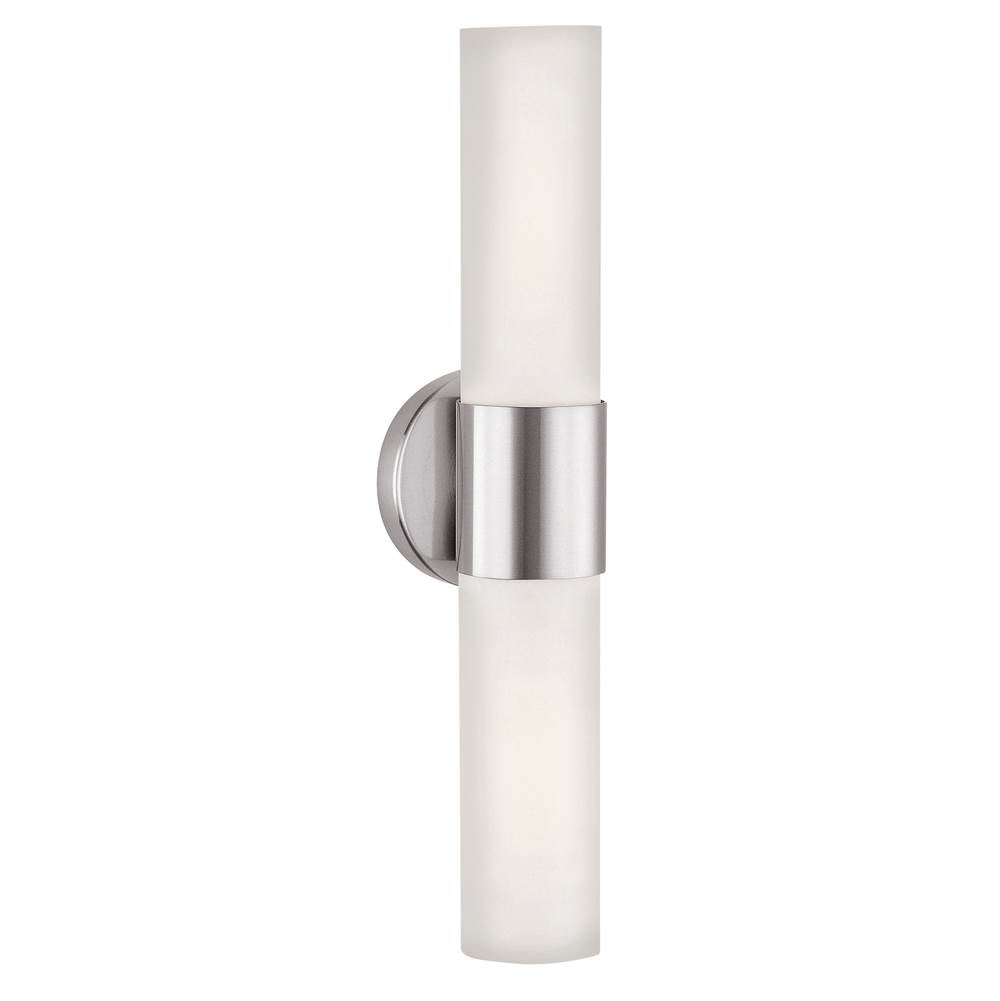 Access Lighting 20442-BS/OPL Brushed Steel 2 Light Wall Sconce And Vanity Image 1