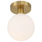 Access Lighting 20495LEDD-AB/OPL Antique Brass Led Semi Flush Image 4