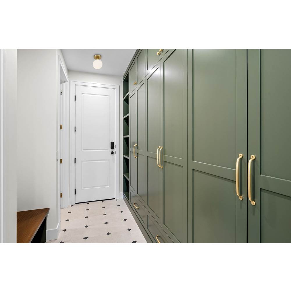 Access Lighting 20495LEDD-AB/OPL Antique Brass Led Semi Flush Image 2