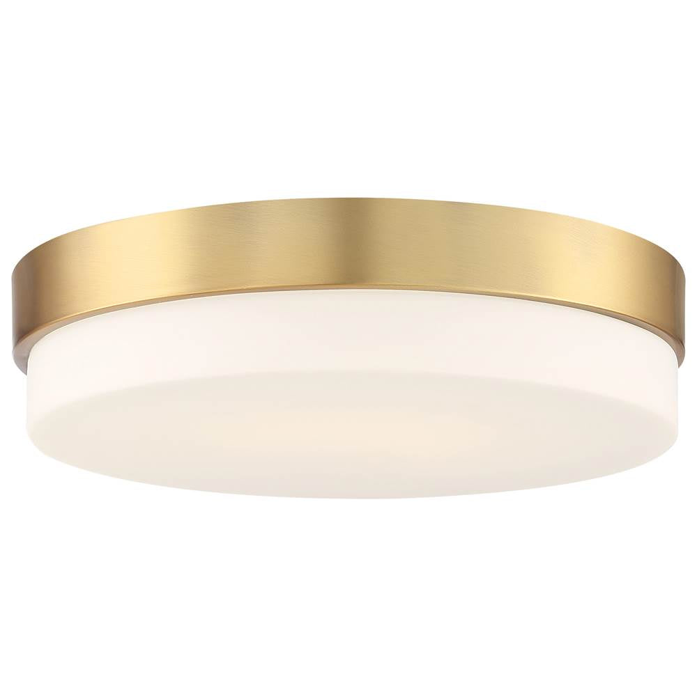 Access Lighting 20827LEDD-ABB/OPL Antique Brushed Brass Led Flush Mount Image 1